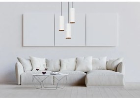 Lustr AVALO 3xE27/60W/230V, pr. 35 cm, alb/cupru