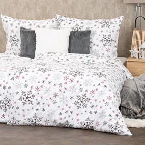 Lenjerie de pat 4Home Snowflakes, din bumbac, 140 x 200 cm, 70 x 90 cm
