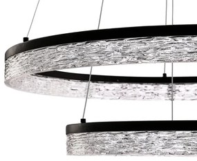 Lustră LED suspendată pe cablu FROZI, 38W, 230V, Ø 60 cm, negru