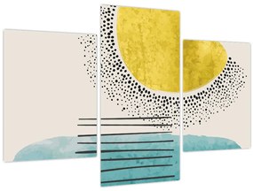 Tablou - pictură abstractă de plajă N⁰2 (90x60 cm)