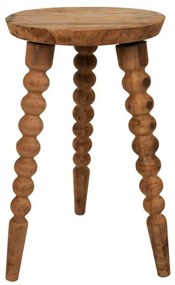 Masuta decorativa, din lemn reciclat, 34 cm, Campagne