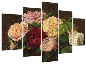 Tablou - Henri Fantin-Latour, Roses de Nice on a Table, reproducere (150x105 cm)