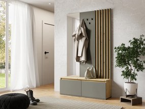 Set pentru hol, grafit/stejar artisan, DERIS