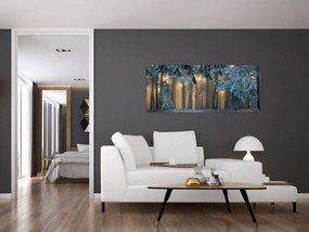 Tablou cu pădure înzăpezită (120x50 cm)