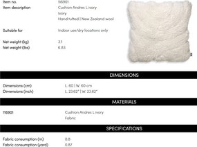 Perna design LUX Andres L, Ivory