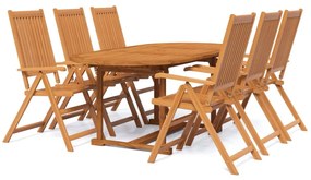 3079644 vidaXL Set mobilier de grădină, 7 piese, lemn masiv de acacia