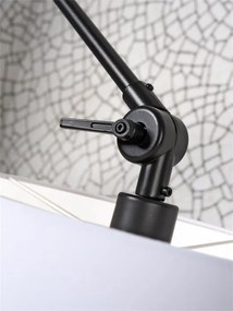 Aplica cu brat articulat Amsterdam S, abajur dark linen