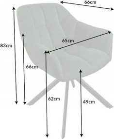 Set 2 scaune pivotante Papillon, tesatura structurala verde inchis