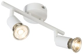 Spot modern alb inclinabil cu 2 lumini - Jeany
