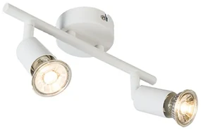 Spot modern alb inclinabil cu 2 lumini - Jeany