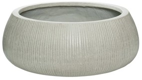 Ghiveci Eileen, gri deschis (canelare verticală), dimensiuni multiple - ghivece ceramice mărimea: XL - v. 14 cm, ⌀ 36 cm