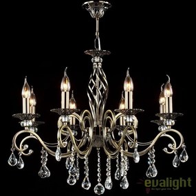 Candelabru elegant design clasic cu 8 brate Grace bronz MYRC247-PL-08-R