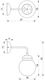 Aplică HYDRO 1 1xE14/60W/230V