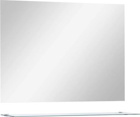 vidaXL Oglindă de perete cu raft, 80 x 60 cm, sticlă securizată