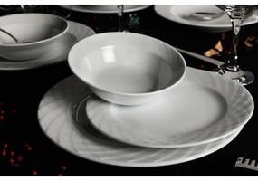 Set de veselă 24 piese alb/porțelan
