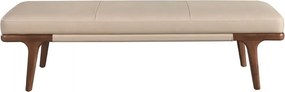 Bancheta din lemn si piele sintetica Mink