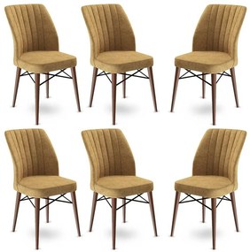 Set de scaune de sufragerie Flex Cappuccino șiBrown, 6 buc.