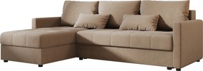 Coltar extensibil VENORIA, bej, colt reversibil, 220x143 cm + 2 perne GRATUIT