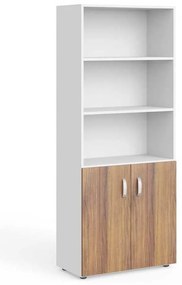 Dulap înalt Manager 79,9 x 42,2 x 196,5 cm, nuca warmia / alb