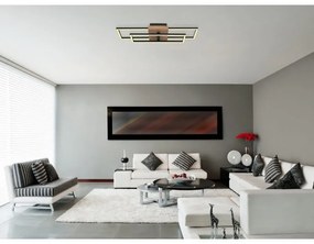 Plafoniera LED design modern Kendra negru, maro