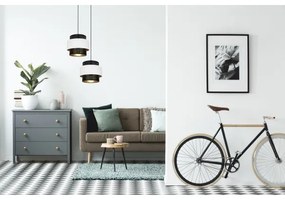 Lustră pe cablu NESS 2xE27/60W/230V d. 30 cm neagră/albă