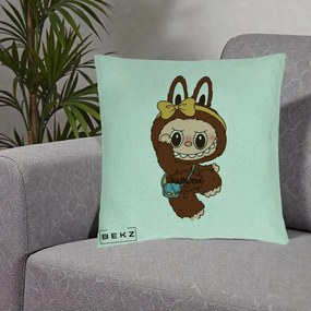 Perna Personalizata Kabuda Maro cu Funda Aurie, 40x40 cm, Verde Menta, Husa Detasabila, Perna Inclusa, BEKZ®