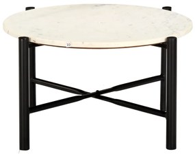 286449 vidaXL Masă de cafea alb 60x60x35 cm piatră naturală aspect marmură