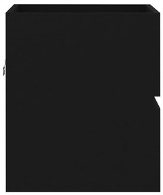 Dulap cu chiuveta incorporata, negru, PAL Negru, 41 x 38.5 x 45 cm