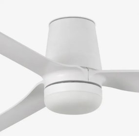 Ventilator LED dimabil FARO 33828WT-1TW PUNT TUB M LED/18W/230V alb d. 132 cm WT + telecomandă