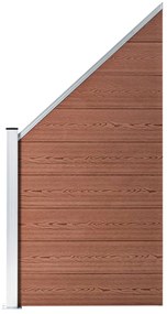 vidaXL Panou de gard, maro, 95x(105-180) cm, WPC