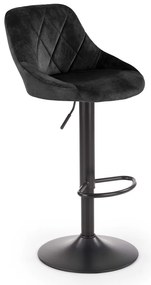 Scaun de bar H101 velvet negru