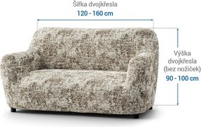 Gaico Huse bielastice MARMO bej fotoliu dublu (l. 120 - 160 cm)