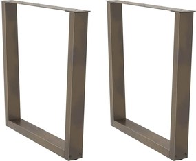 vidaXL Picioare de masă în formă de V, 2 buc., oțel natural, 90 x (72-73,3) cm