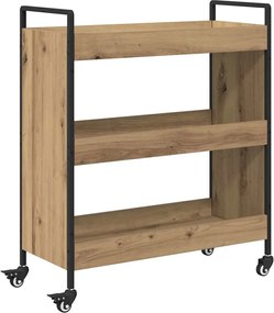 vidaXL Troler de Bucătărie Stejar Artizanal 70 x 30 x 82 cm