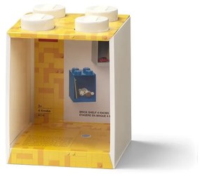 Raft de perete pentru copii LEGO® Brick 4, alb