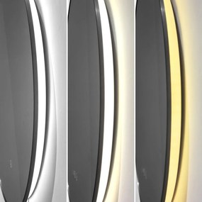 🪞 Oglindă LED cu Touch și Funcție Dezaburire, 3 Tipuri de Lumină – Ø80 cm, Ramă Negru Mat, Model J188-80 Smack