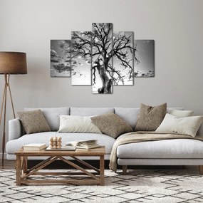 Tablou - Copacul, alb-negru (150x105 cm)
