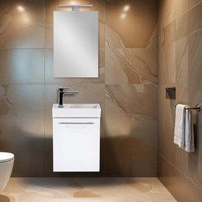 Mobilier de baie fantastic Melanie cu oglindă, alb