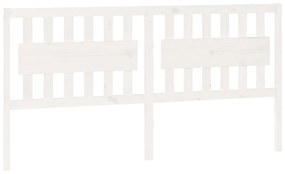 818586 vidaXL Tăblie de pat, alb, 185,5x4x100 cm, lemn masiv de pin