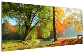 Tablou - Peisaj liniștit de toamnă (120x50 cm)