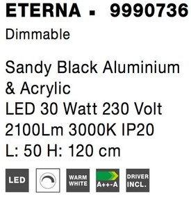Lustra suspendata LED dimabila design modern ETERNA negru NVL-9990736
