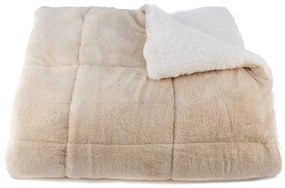 Pătură imitație blăniță Erika crem, 150 x 200 cm