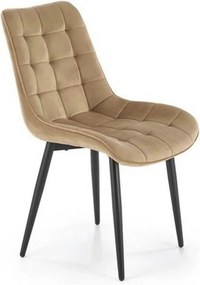 Scaun K580, bej - HLR 11, stofa catifelata/otel, 51x61x85 cm