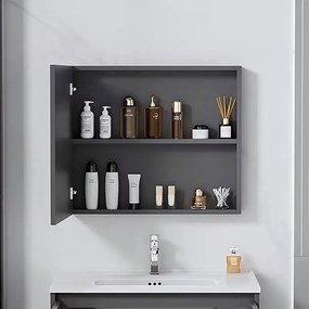 Set mobilier de baie cu lavoar Mario 60 cm Gri