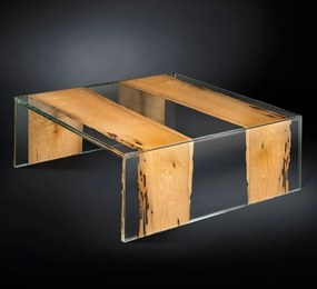 Masuta eleganta, LUX design Glass/Wood VENEZIA 100x100cm 7511779.00