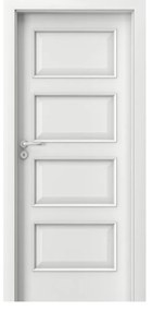 Usa Interior din MDF Porta Laminate CPL Model 5.1 (Culoare: Alb, Toc: Reglabil 10 cm, Maner: Patrat argintiu crom, Dimensiune: 70 cm)