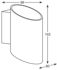 Aplică SLICE WL 1xG9/40W/230V negru/auriu Zuma Line 50603-BK/GD-N