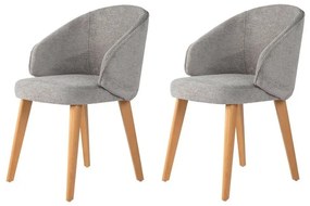 Set de scaune de sufragerie Bentley Grey and LightOak, 2 bucăți