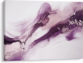 Tablou - Artă fluidă violet (70x50 cm)
