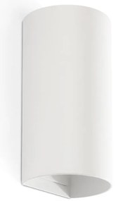 Aplica perete aluminiu alb, 2xGU10, SOLE round